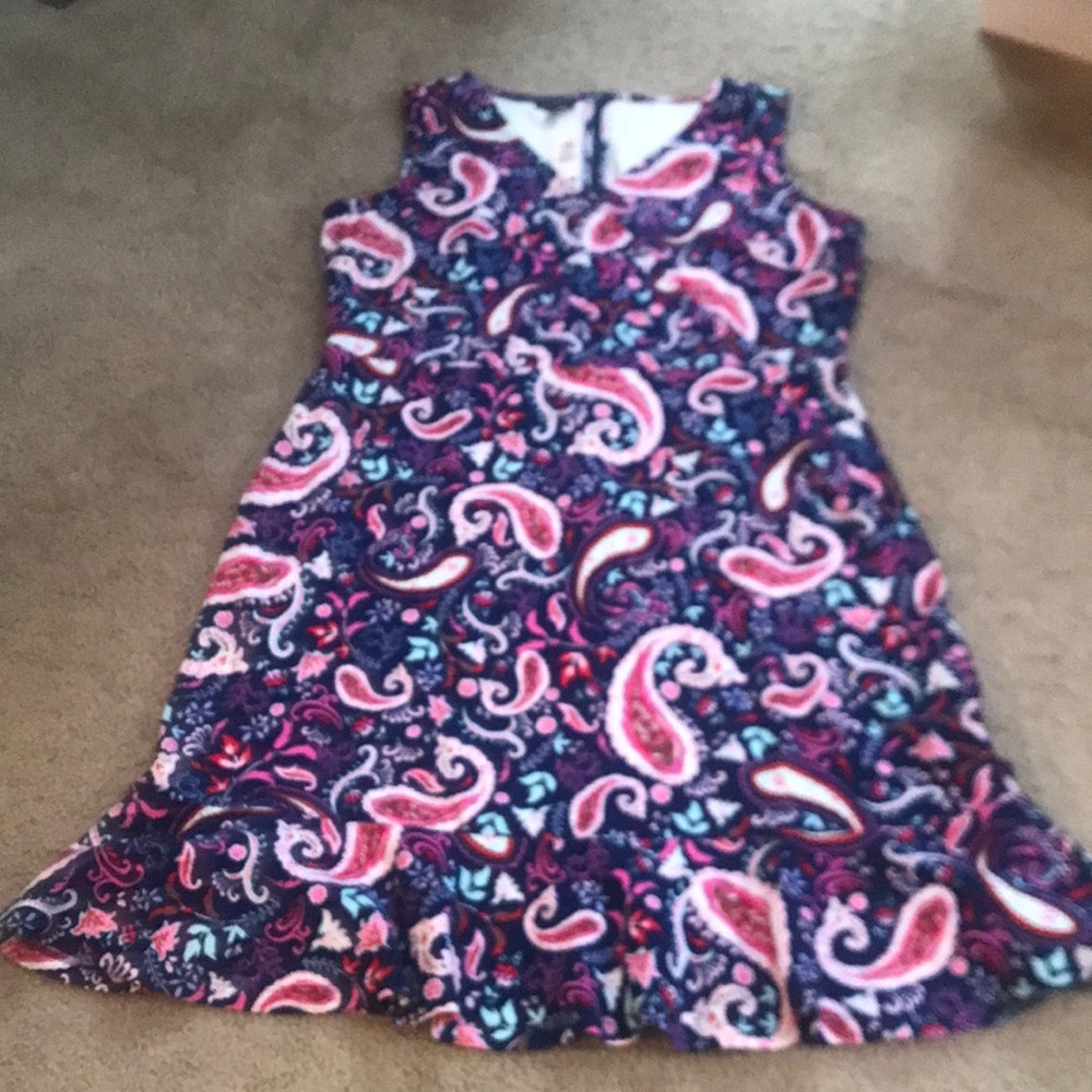 🌸NEW🌸 Talbots Petite Paisley Peplum Dress
